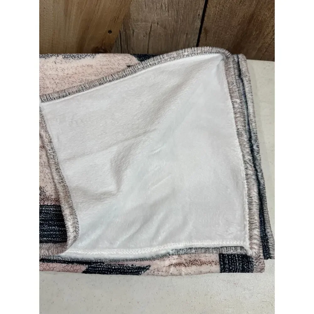 Wosabee Western Plush Fleece Throw Blanket 40